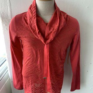 Lole Crimson Heather Chevron Long Sleeve Shirt Wm